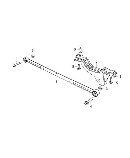 2017 Dodge Grand Caravan Track Bar, Rear Diagram