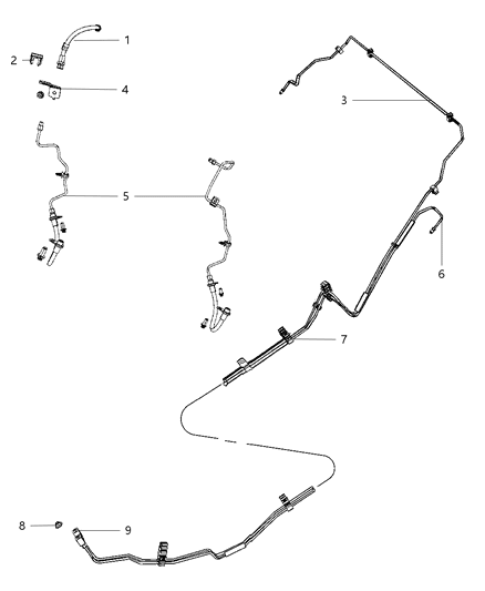 2011 Chrysler 200 Tube-Brake Diagram for 5085614AC