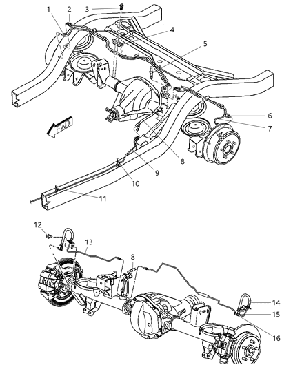 2004 Jeep Wrangler Line-Brake Diagram for 52128431AB