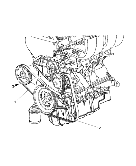 2007 Chrysler Town & Country Drive Belts Diagram 1
