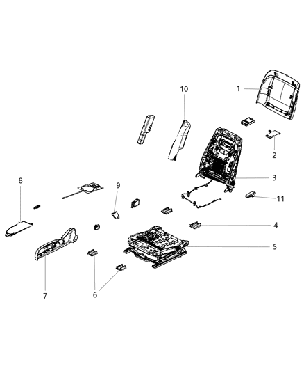 2012 Dodge Charger Cover-Track Diagram for 1UV511XLAA