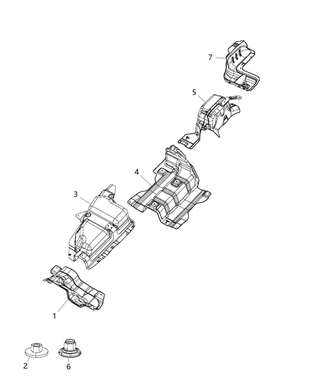 2017 Chrysler Pacifica Exhaust System Heat Shield Diagram