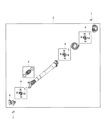 2014 Ram 5500 Front Drive Shaft Diagram for 52123083AC