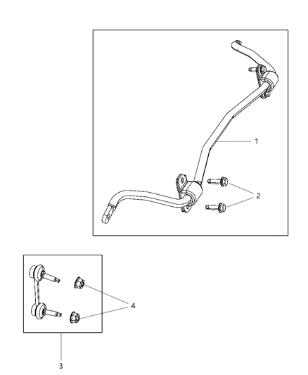 2011 Dodge Durango Link-STABILIZER Bar Diagram for 68091853AA