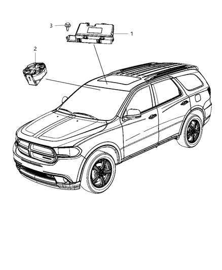 2012 Dodge Durango Modules, Overhead Diagram