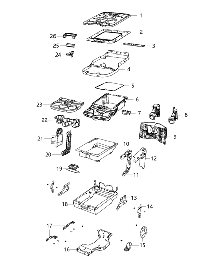2020 Ram 3500 Front Seat Cushion Diagram for 68463504AA