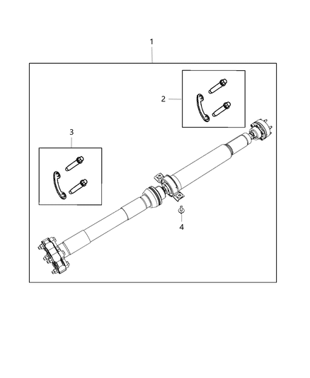 2021 Dodge Durango Drive Shaft, Rear Diagram