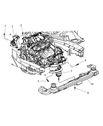 2007 Chrysler Pacifica Engine Mounts Diagram 1