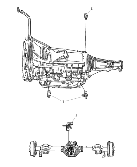 2011 Ram 3500 Sensors - Drivetrain Diagram