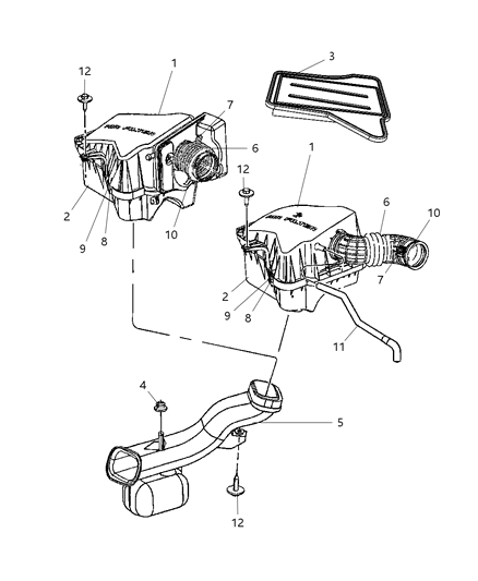 2008 Chrysler Pacifica Filter-Air Diagram for 5510026AA