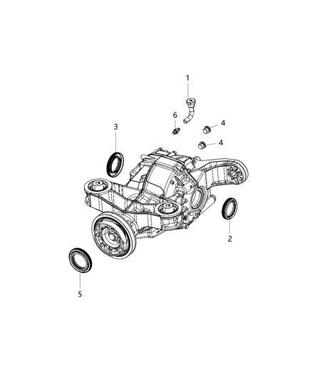 2020 Dodge Charger Axle Housing And Vent, Rear Diagram