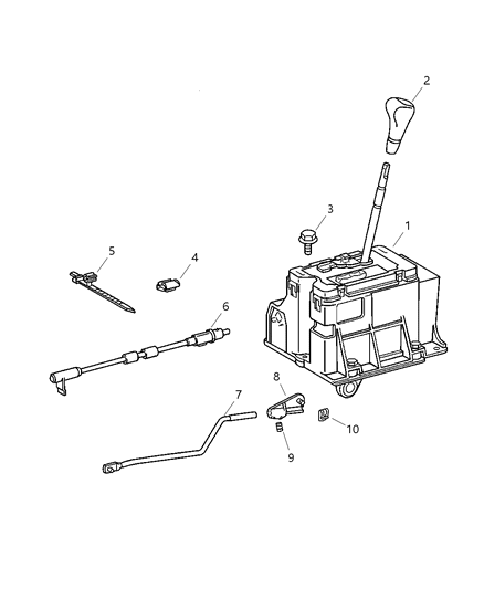 2006 Chrysler Crossfire Gearshift Control Diagram 1