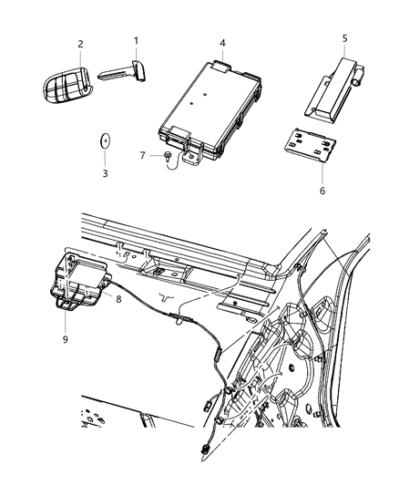 2011 Chrysler 300 Receiver-Hub Diagram for 5026794AE