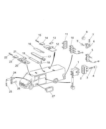 2002 Dodge Sprinter 3500 Lamps Interior Diagram 1