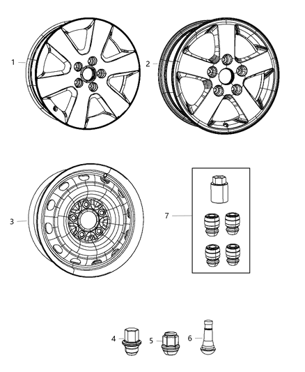 2010 Dodge Journey Wheels Diagram