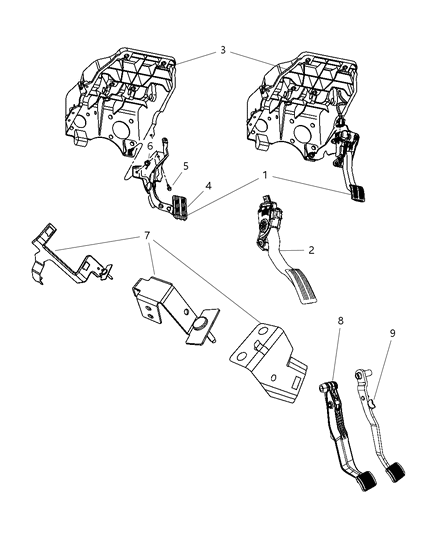 2007 Dodge Ram 2500 Brake Pedal Diagram