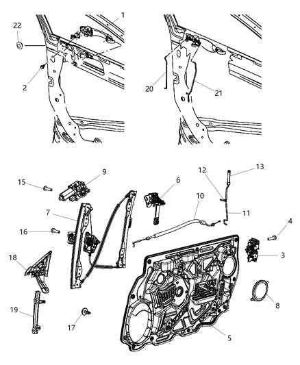 2012 Chrysler 200 Handle-Exterior Door Diagram for 1KR96CDMAA