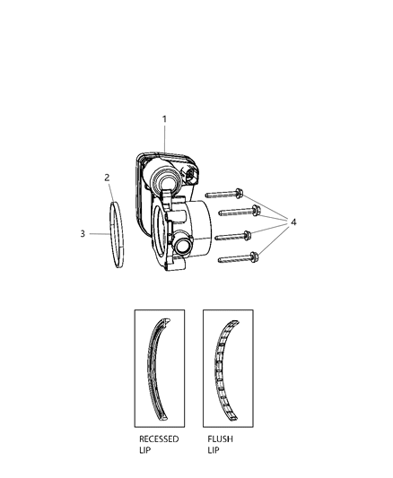 2008 Jeep Wrangler Throttle Body & Related Diagram