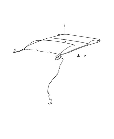 2016 Chrysler 200 Headliner Diagram for 5VE81ML2AC