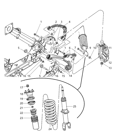 2007 Dodge Dakota ABSORBER-Suspension Diagram for 5174564AE