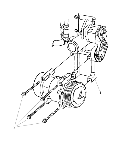 2013 Ram 2500 A/C Compressor Mounting Diagram 2