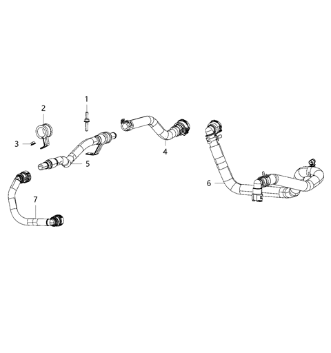 2021 Jeep Gladiator Hose-Heater Supply And Return Diagram for 68283372AC