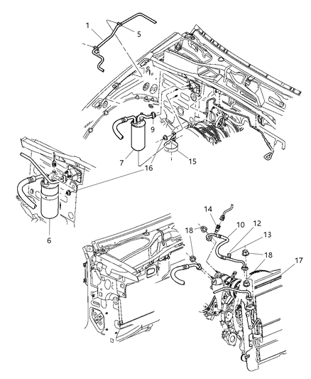 2004 Jeep Liberty Plumbing - A/C Diagram 1