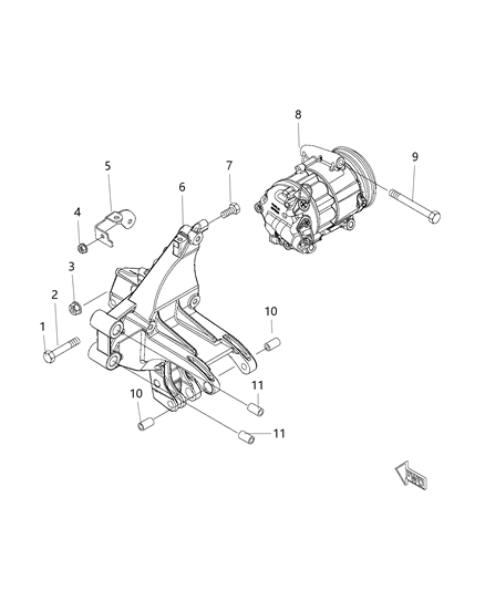 2017 Jeep Renegade A/C Compressor Diagram 3