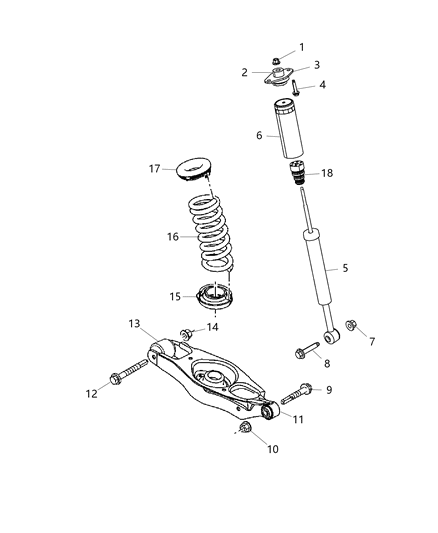 2011 Dodge Charger ABSORBER-Suspension Diagram for 4895687AC