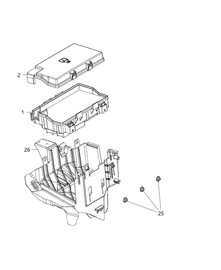 2019 Dodge Durango Center, Intelligent Power Distribution Diagram