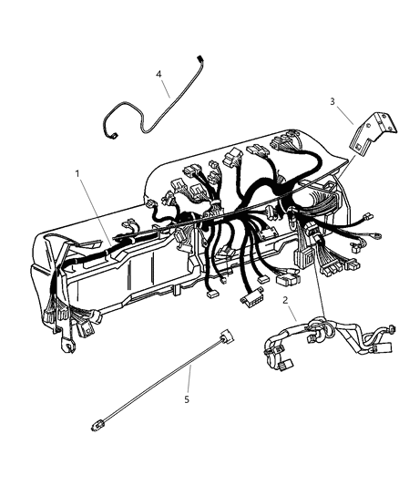 2011 Ram 3500 Wiring-Instrument Panel Diagram for 68041831AC