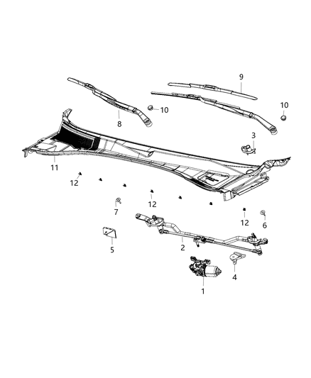 2017 Dodge Charger System, Windshield Wiper Diagram