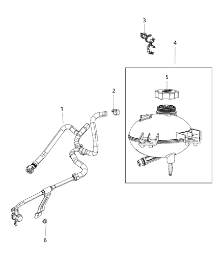 2015 Jeep Renegade Coolant Recovery Bottle Diagram 2