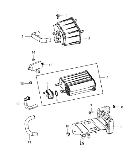 2012 Ram 2500 Vacuum Canister & Leak Detection Diagram