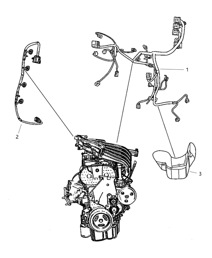 2004 Chrysler PT Cruiser Wiring - Engine & Related Parts Diagram