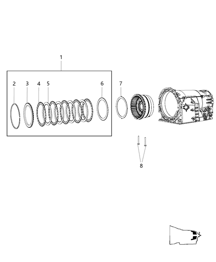 2009 Dodge Challenger B2 Clutch Assembly Diagram 1