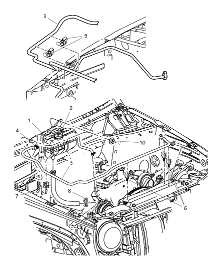 2003 Jeep Liberty Coolant Degasser Tank Diagram