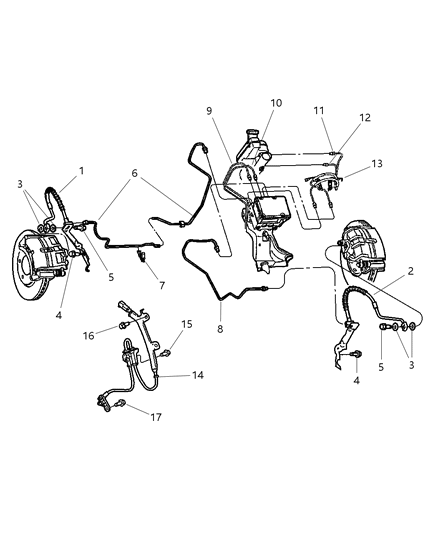 2001 Chrysler Town & Country Line-Brake Diagram for 4721330AA