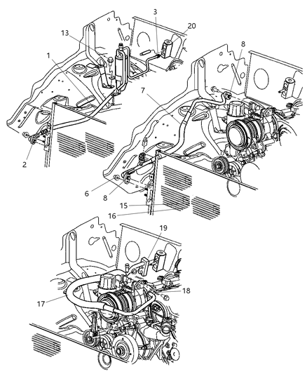 2004 Jeep Grand Cherokee Accumulator, Condenser & Lines Diagram 2