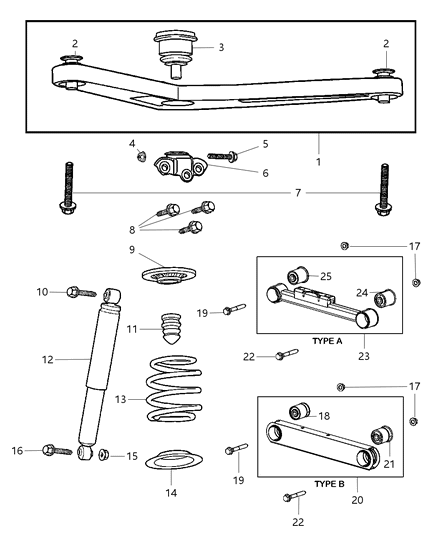 2007 Jeep Liberty JOUNCE Bumper Diagram for 52088705AE