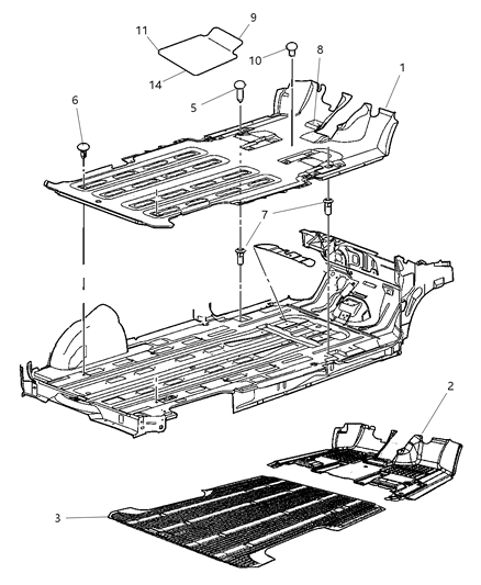 2007 Chrysler Town & Country Carpet Diagram