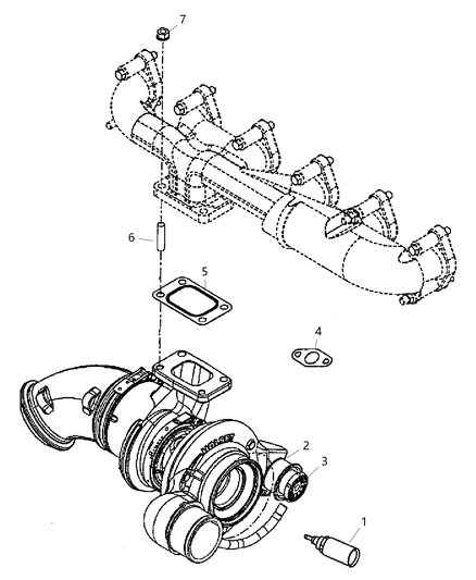 2004 Dodge Ram 1500 Turbocharger Diagram for R5086863AA