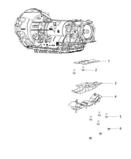 2016 Ram 1500 Transmission Support Diagram 2