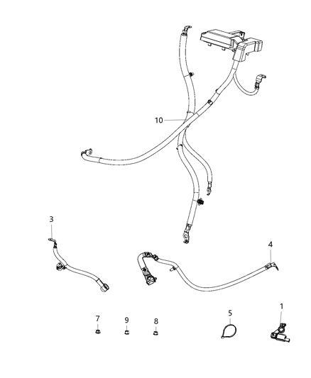 2020 Ram 3500 Battery Positive Diagram for 68360691AD