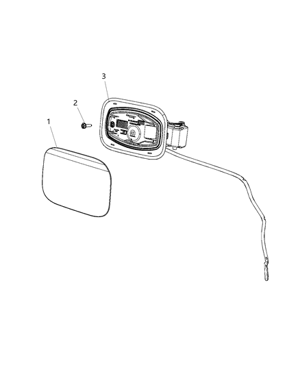 2020 Jeep Compass Fuel Filler Housing, Door And Related Parts Diagram