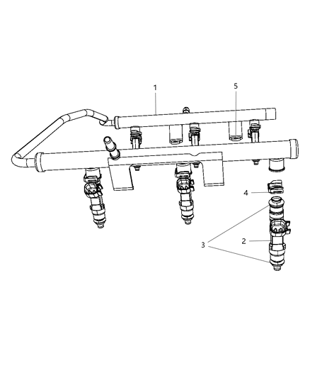 2008 Dodge Durango Fuel Rail & Related Diagram 1