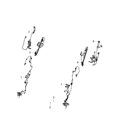 2017 Chrysler Pacifica Wiring-Sliding Door Track Diagram for 68230070AD