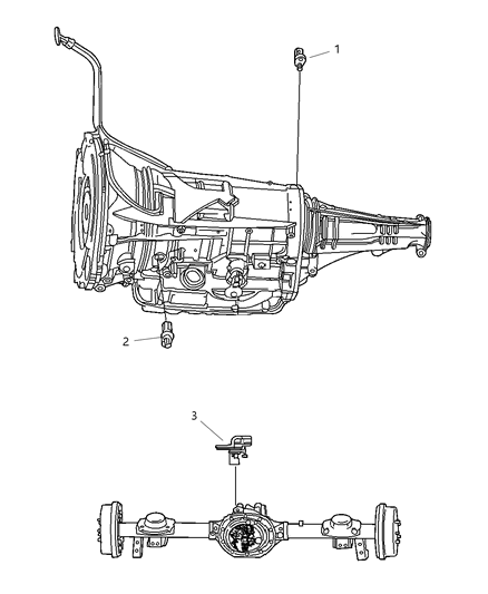 2007 Chrysler Aspen Sensors - Drivetrain Diagram