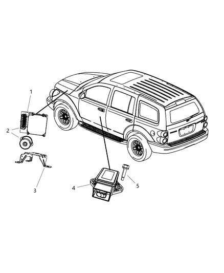 2009 Dodge Durango Module-Electronic Stability Diagram for 56029422AA