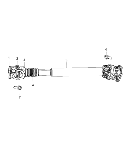 2011 Ram 3500 Cab Chassis Shaft - Drive Diagram 2